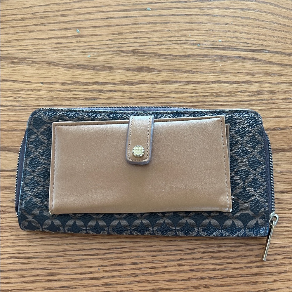 Women’s Brown and Tan Wallet with Card Holder